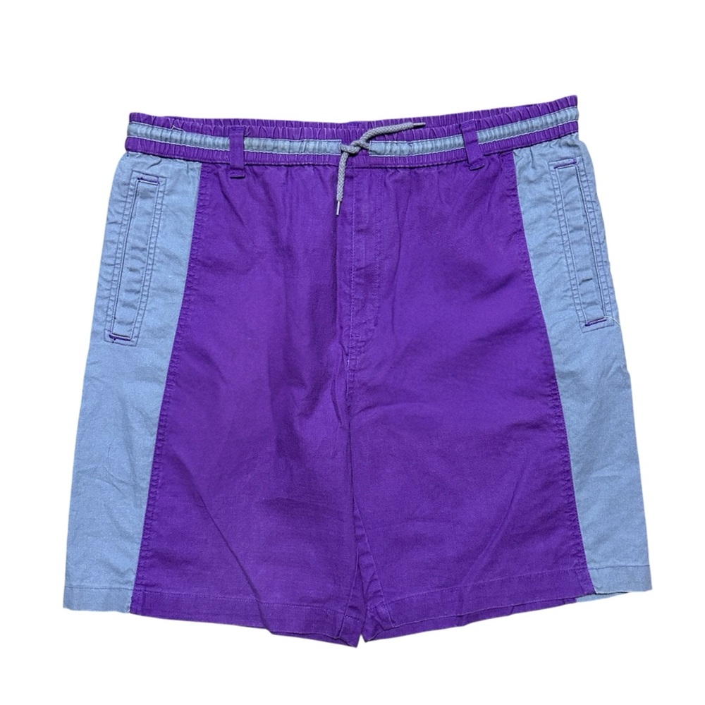 Vintage 90s Surf Odyssey Purple Blue Lightweight Board Shorts Size M